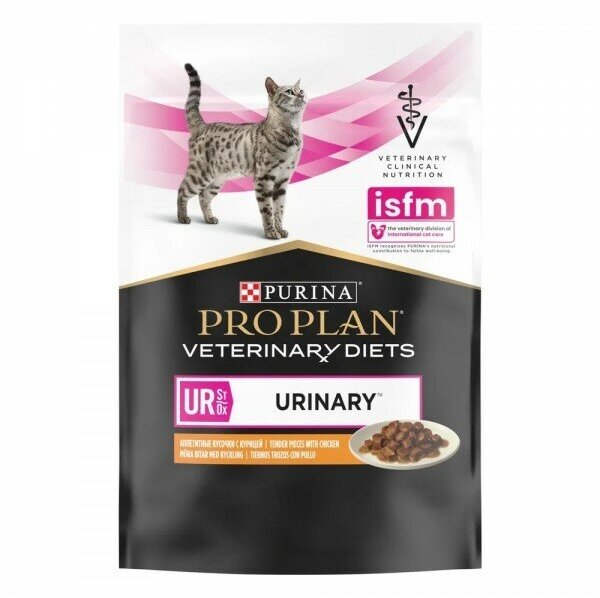 ProPlan UR Urinary для кошек при болезнях нижних отделов мочевыводящих путей кусочки в соусе с курицей 0,085 кг - фотография № 10