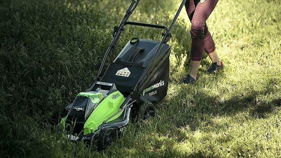 Аккумуляторная газонокосилка Greenworks GD40LM16X (без акк, без з/у) - фото №20