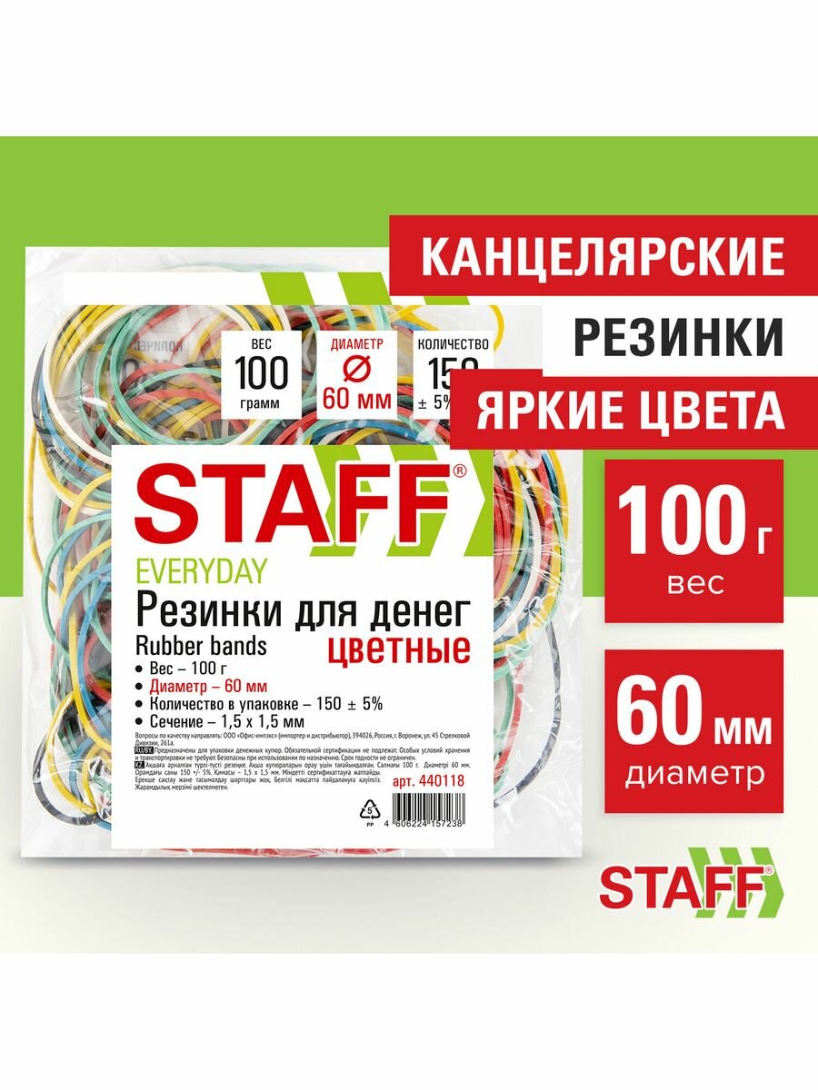 Банковские резинки STAFF