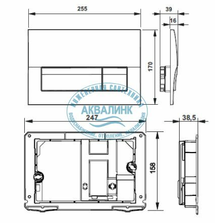 Клавиша смыва для унитаза Roca In-Wall В01 8901170B0 белый - фото №7