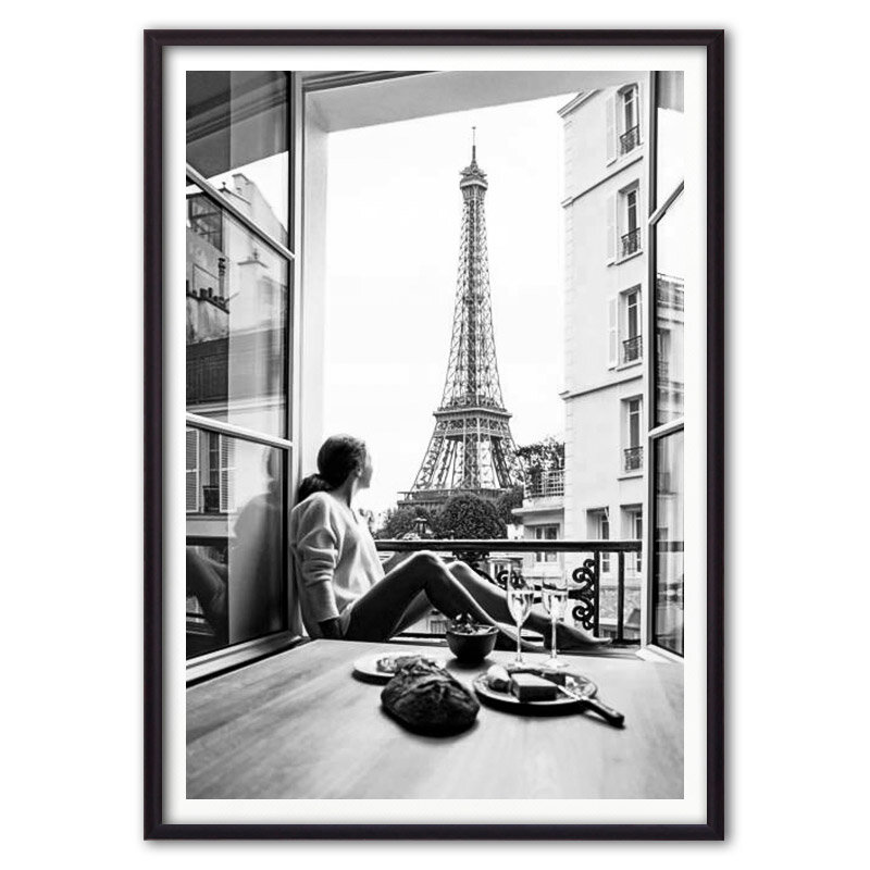Постер в рамке Завтрак в Париже 40х60 см