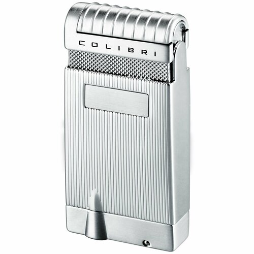 Зажигалка газовая Colibri Slide Satin Silver & Polished Silver