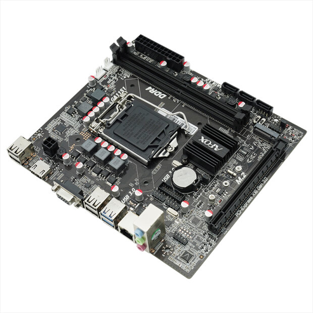 Материнская плата IH110D4-MA5 + CPU (Socket1151 AFOX mATX2DDR4 M.2 PCI-E16 PCI-E4SATA HDMI VGA PC2666 TDP 95Вт)