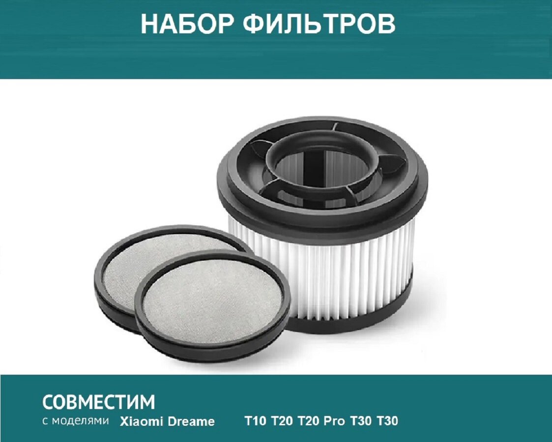 Набор фильтров для пылесосов Dreame T10/T20/T20 Pro/T30/T30 Neo