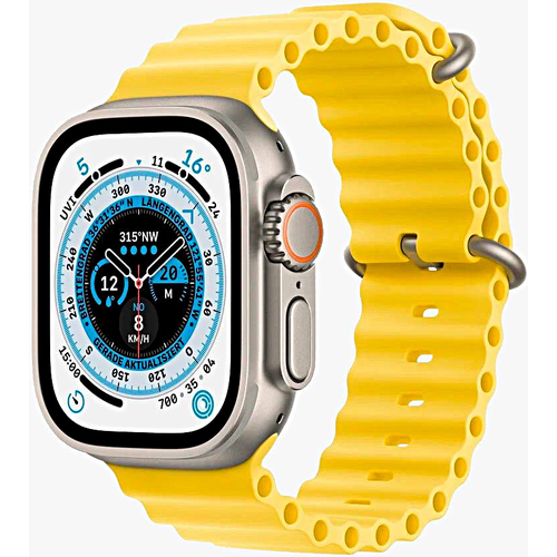 Умные часы Smart Watch HK8 PRO MAX Time Zone, Cмарт-часы 2023, iOS, Android, AMOLED экран, Желтый