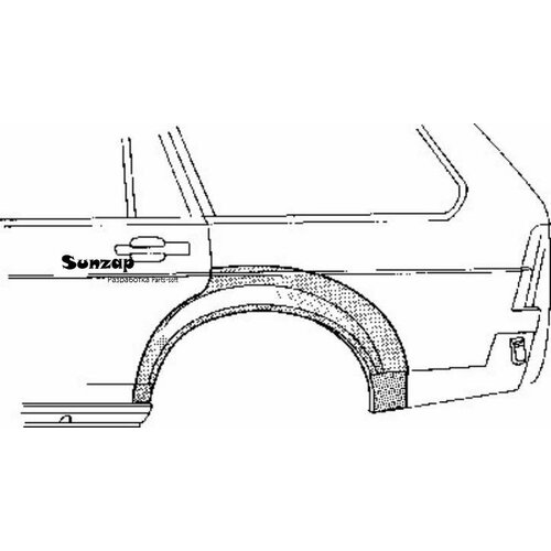 VAN-WEZEL 3757147 Арка крыла задн лев OPEL MANTA 79-84 мод 4дв 2665₽