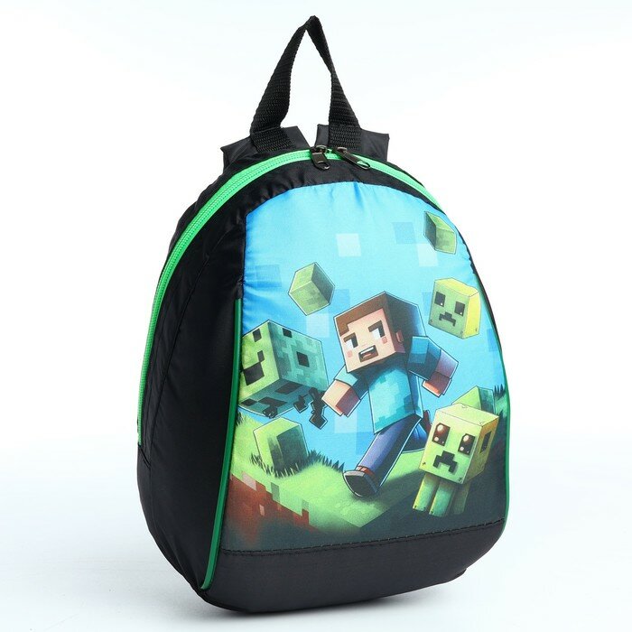 фото NAZAMOK KIDS Рюкзак "Пиксели", 20*13*26, отд на молнии, черный