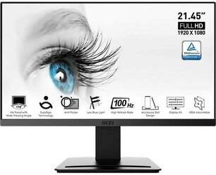 21.5" Монитор MSI PRO MP223, VA, 1920x1080, 100Hz, черный