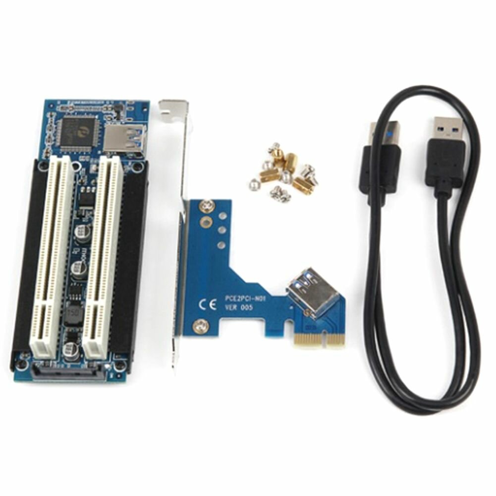 Карта адаптера PCI-E на PCI MyPads захвата PCIE на 2 слота PCI