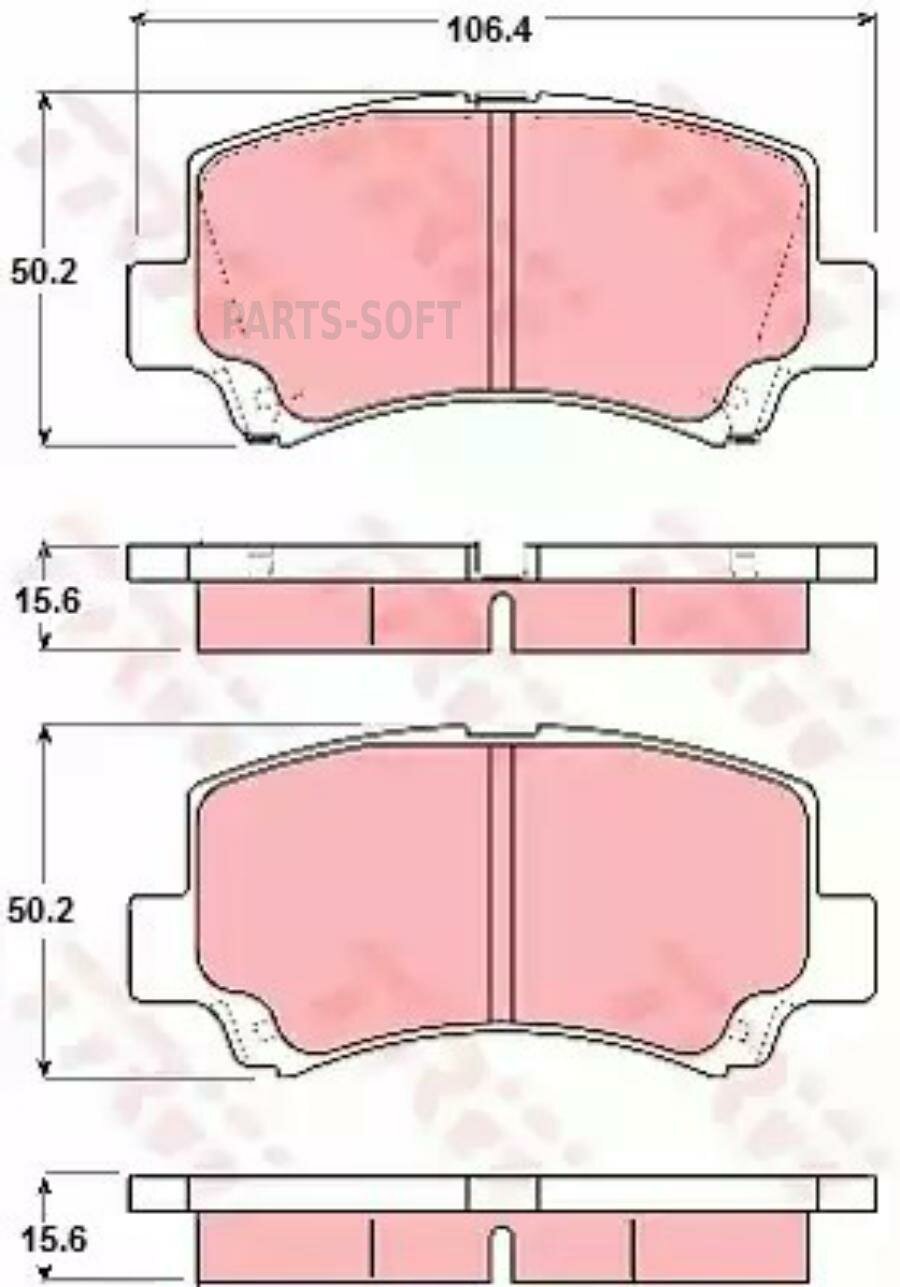 TRW GDB3221 GDB3221S TRW колодка дисковая 477/D9026/PN9406 5581075F00/75F32 F