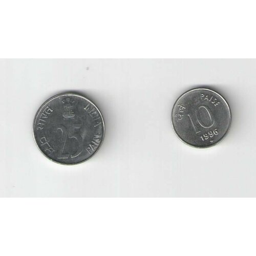 Монеты 2шт 10, 25 пайсов Индия 1996-2002