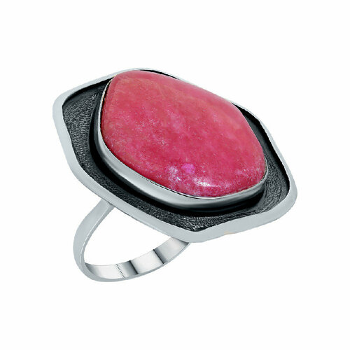 Кольцо Циркон С, серебро, 925 проба, чернение, серафинит, размер 19.5, серебристый