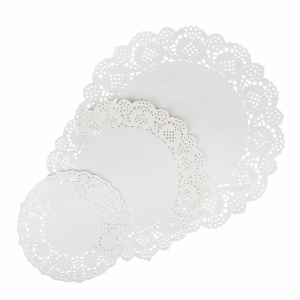 фото VETTA Набор салфеток ажурных под выпечку, 10х3шт, d11,5, d16,5, d21,5см, бумага