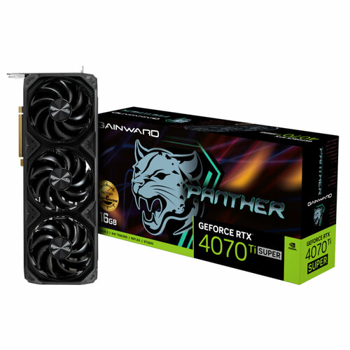 Видеокарта Gainward RTX4070Ti SUPER PANTHER OC 16GB GDDR6X 256bit 3-DP HDMI 10858200₽