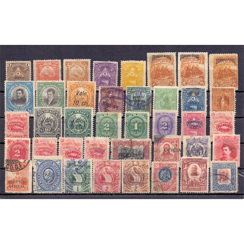 Почтовые марки Никарагуа, Мексика 1882-1925 год. Разное. Интересная подборка. Набор 40 штук.