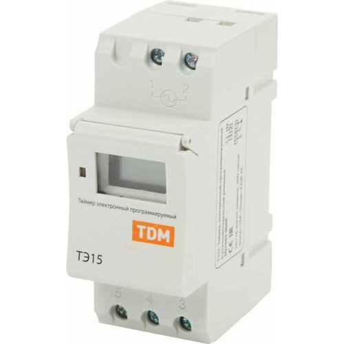 Таймер электронный TDM Electric ТЭ15-1мин/7дн-16on/off-16А-DIN таймер электронный на дин рейку 1мин 7дней 16on off 16а din