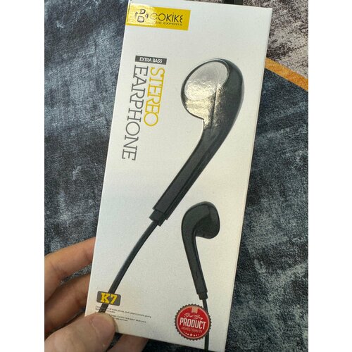 Проводные наушники капельки с микрофоном Cokike K7 116 Дцб 130см 32 Ом разъем 35мм для старых телефонов магнитолы радио MP3-плеера VR-оч 588₽