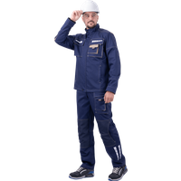 Основная ткань: «Пауэр New», Carrington; состав: 80% хлопок, 20% полиэфир, плотность 250 г/м²;
Подкладка в полочках: «ложная»  ...