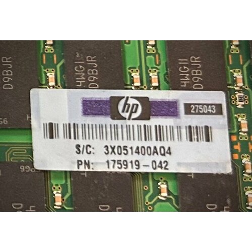 Оперативная память Micron HP 2Gb PC1600 2 модуля по 1Gb DDR 200 CL2 ECC REG MT36VDDF12872G-202G2 999900₽