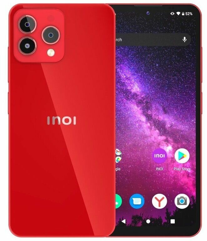 Смартфон INOI А72 32+2 NFC Candy Red