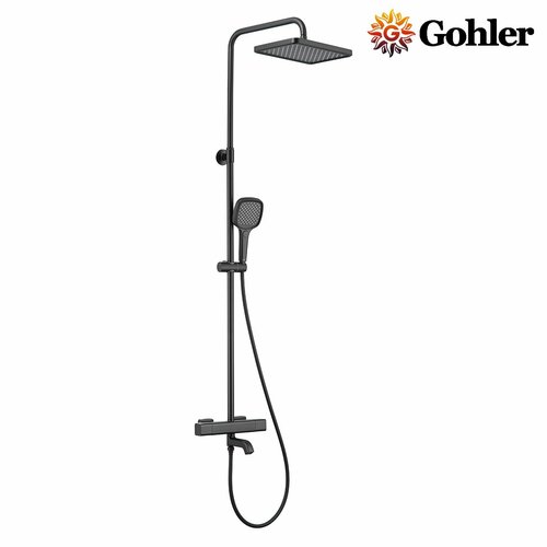 Душевая система(стойка) с термостатом и тропическим душем G8111B