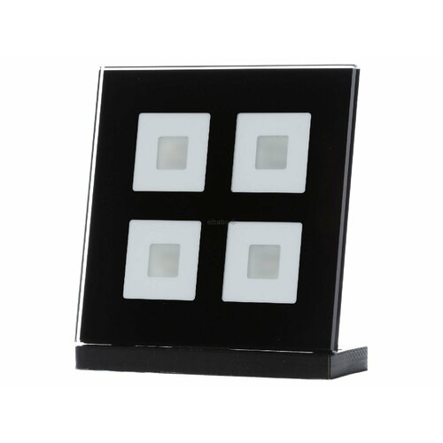 Кнопка RF + стекло 4-кратная Plus с приводом с измерением комнатной температуры, черная, для дома. – MDT – 4251916148553