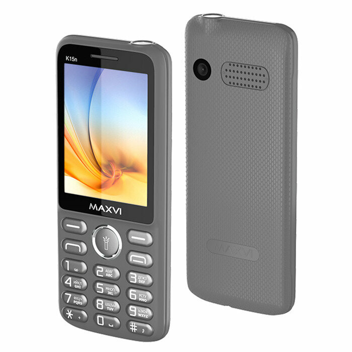 Телефон MAXVI K15n, 2 SIM, серый