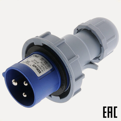 Изображение товара Вилка кабельная ВП-103 26106DEK 16А 220В 2P+PE IP67 CEE013W-6 DEKraft
