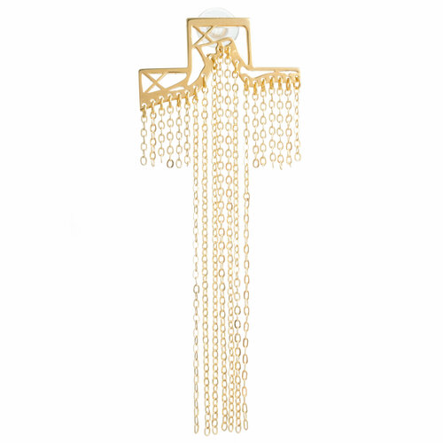 Моносерьга OXIOMA, золотой