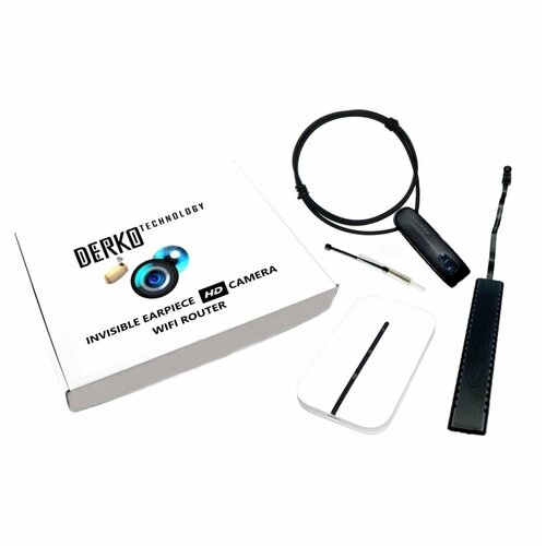 Микрокамера 16MP и Wi-Fi роутер с гарнитурой Bluetooth и микронаушником «Магнит» 2 мм