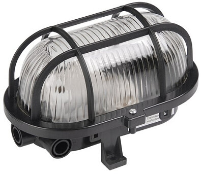 Светильник НПП2604 белый/овал с решеткой пластик 60Вт IP54 IEK