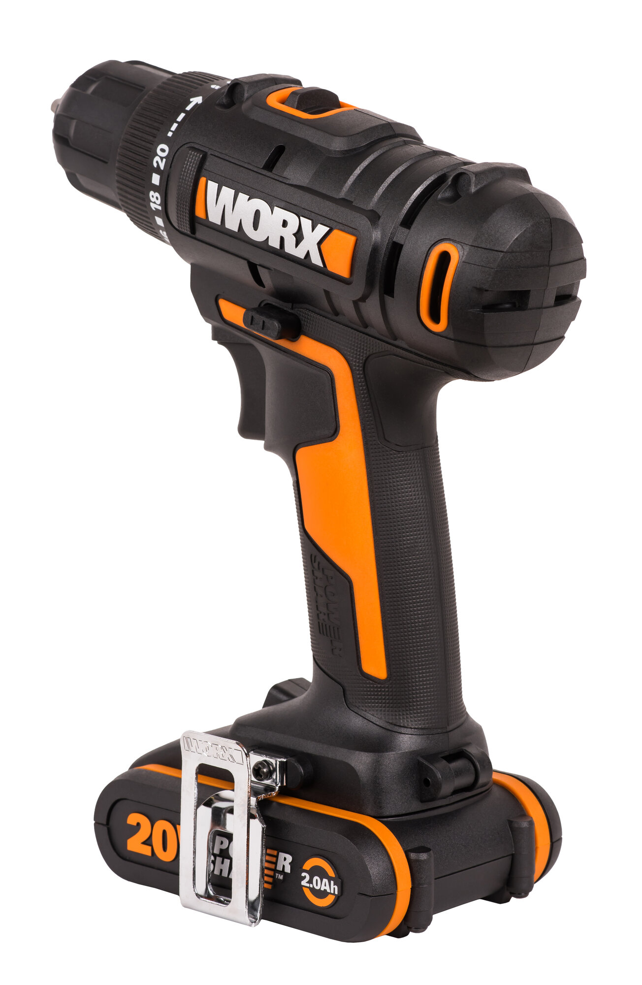 Дрель-шуруповерт WORX 20V (45Hм) аккумуляторная - фото №2