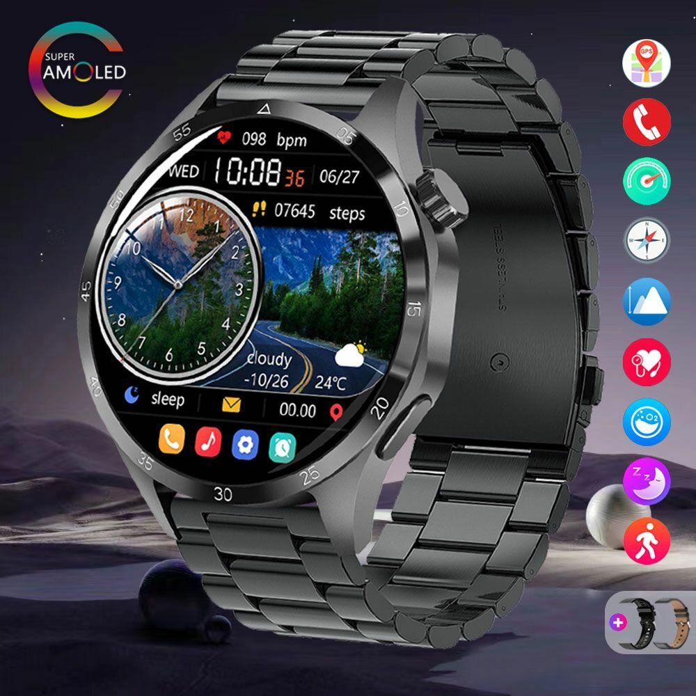 Cмарт Умные часы мужские женские наручные Limited Edition 2025, Series 4 Pro Max, 3 ремешка, 46mm