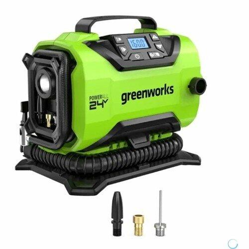 Greenworks ACG301 Компрессор автомобильный аккумуляторный 24V 12V от сети автомобиля без АКБ и ЗУ 3400807 10790₽