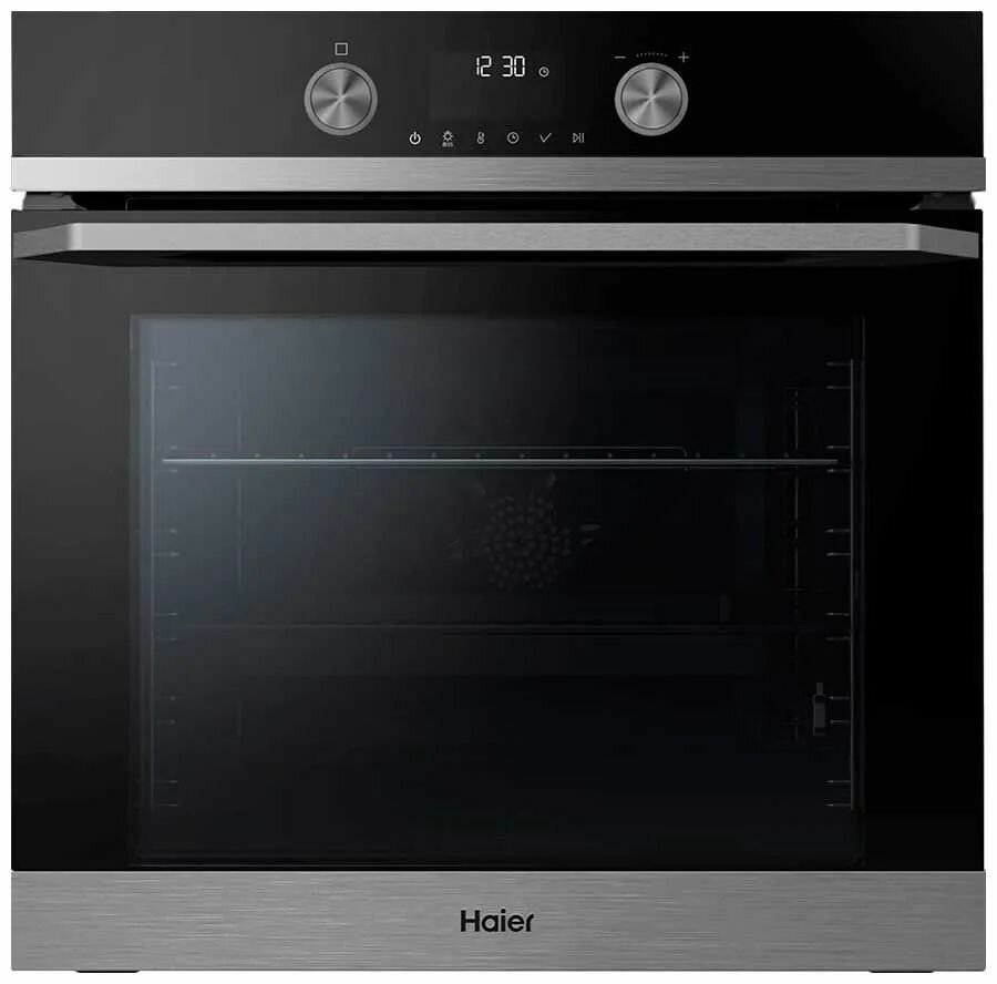 Встраиваемый электрический духовой шкаф Haier HOQ-K5AAN3BX серебристый, черный
