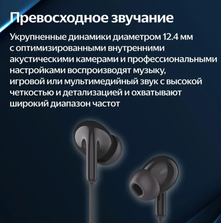 Наушники внутриканальные с микрофоном Xiaomi Type-C Earphones Black M2413E1, Black/черный (BHR8930GL) — фото 1