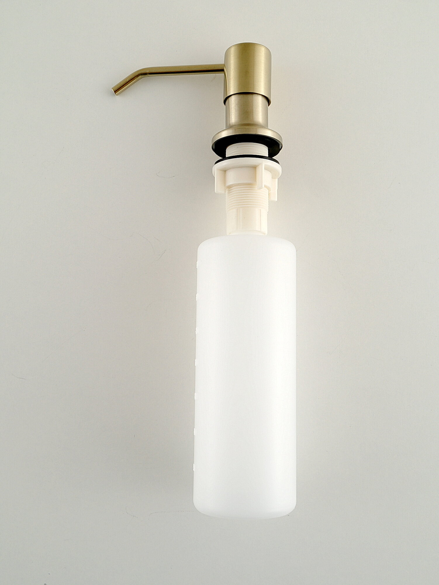 Дозатор для жидкого мыла Diadonna, нержавеющая сталь, желтый, встраиваемый, 8 см — фото 1