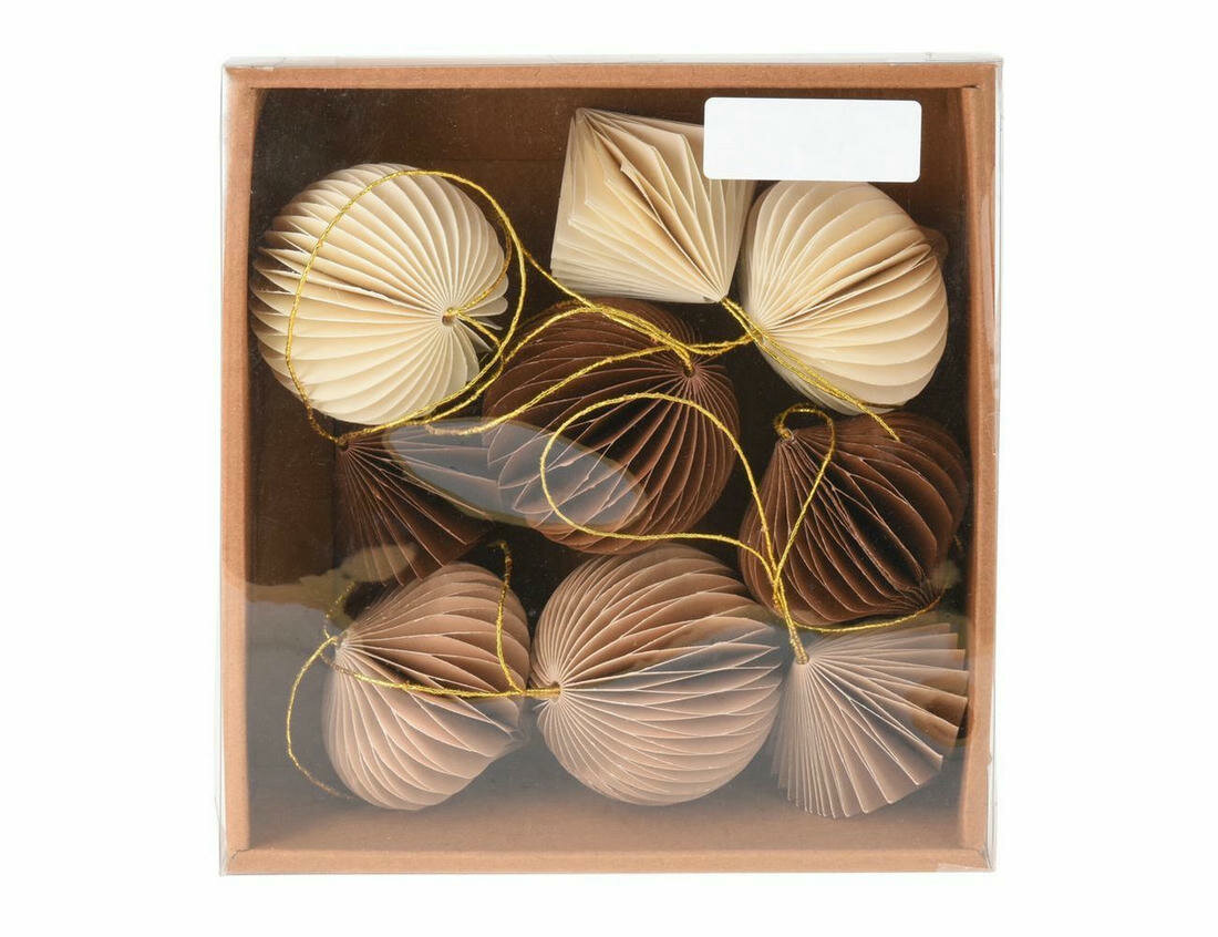 Набор подвесных украшений, 6 см, бумага, 9 шт, Koopman International