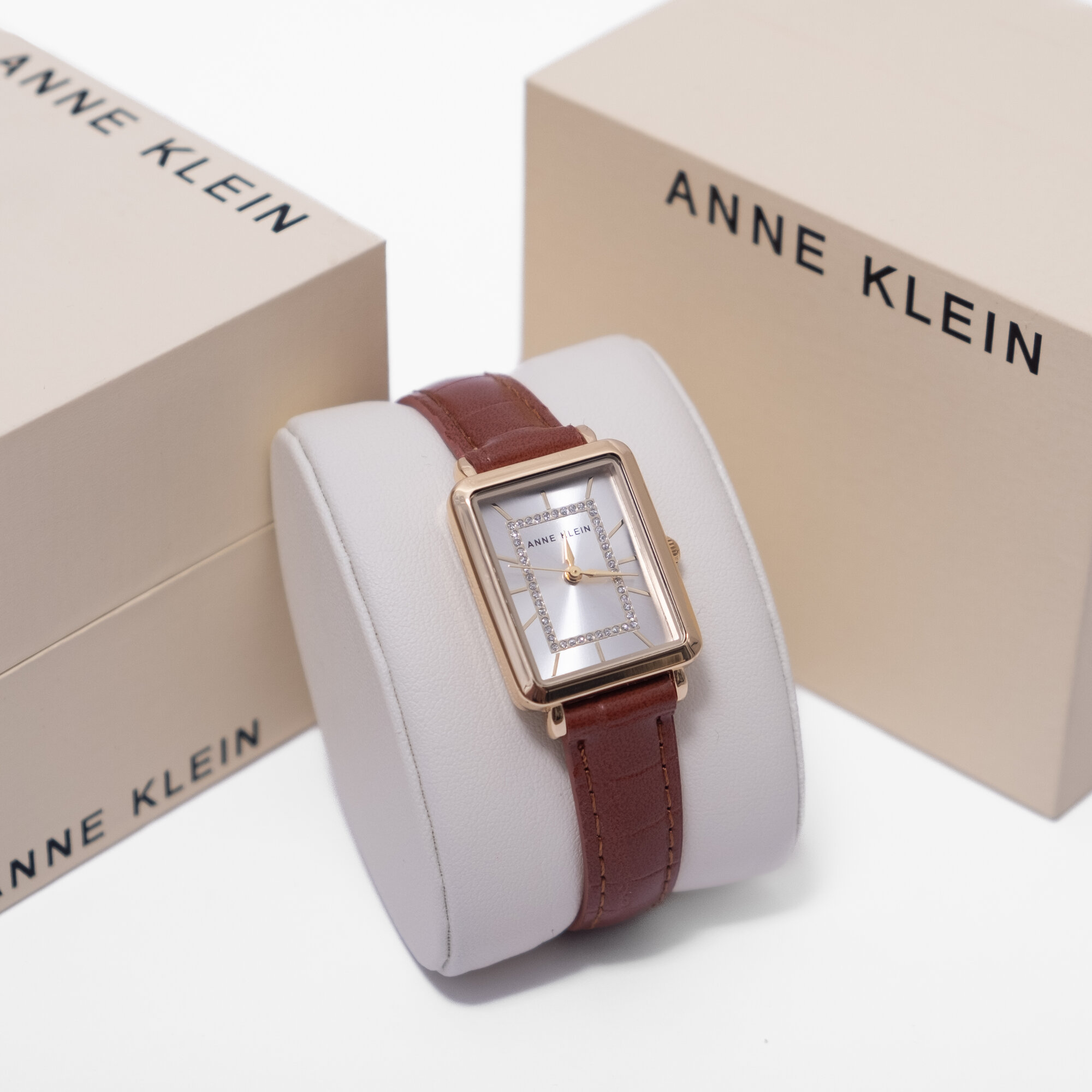 Наручные часы ANNE KLEIN, коричневый/белый