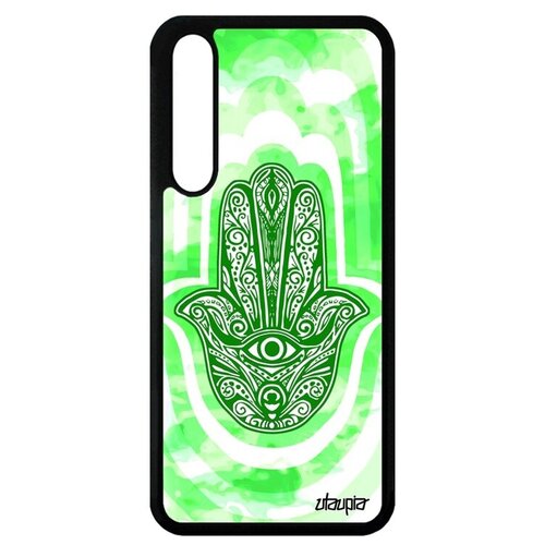 фото Красивый чехол на телефон // huawei p20 pro // "амулет хамса" талисман оберег, utaupia, светло-зеленый