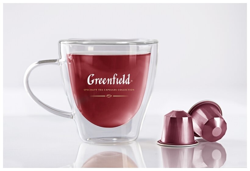 Чай в капсулах Greenfield Raspberry cream Herbal Tea, 10 капсул в уп, 1 упаковка - фотография № 9