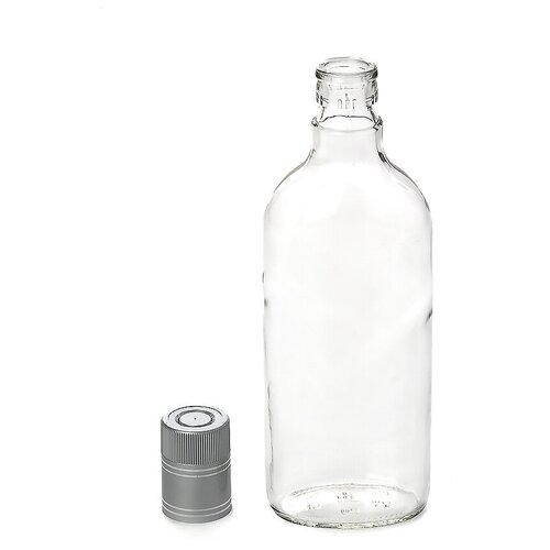 фото Бутылка "фляжка" 0,5 литра с пробкой гуала россия