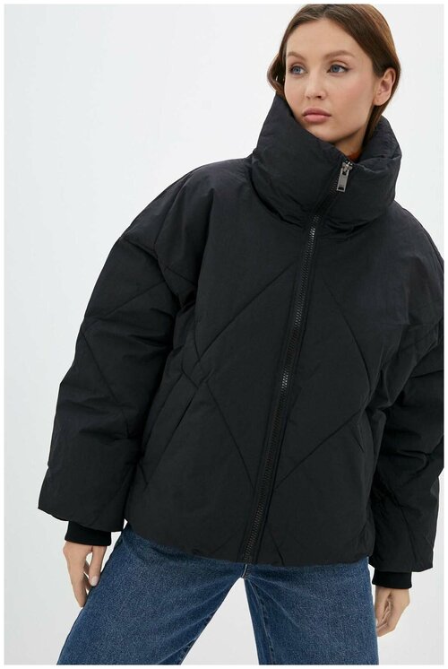 Куртка  Baon, демисезон/зима, средней длины, силуэт свободный, подкладка, манжеты, карманы, размер 50, черный