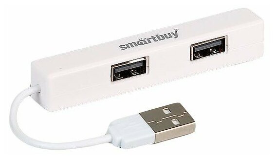 Smartbuy Разветвитель USB (Hub) Smartbuy 408, 4 порта, USB 2.0, белый