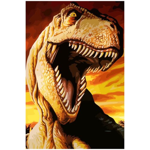 Картина по номерам на холсте динозавр - 526 40X60 картина по номерам на холсте крик 5015 40x60