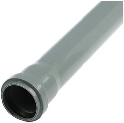Труба канализационная FLEXTRON, внутренняя, d=50 мм, толщина 1.8 мм, 1000 мм для дома