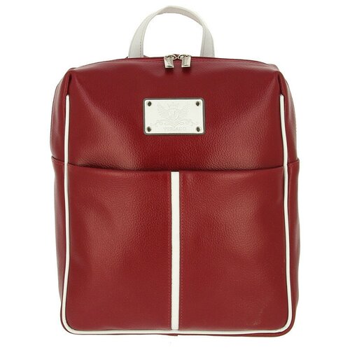 фото Женский кожаный рюкзак versado vd177 red/white