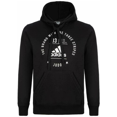 Толстовка adidas, размер 152, черный, белый