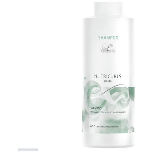 Wella Professionals Nutricurls No Sulfates Шампунь бессульфатный для вьющихся волос 1000 мл шампунь для волос wella professionals бессульфатный шампунь для вьющихся волос nutricurls