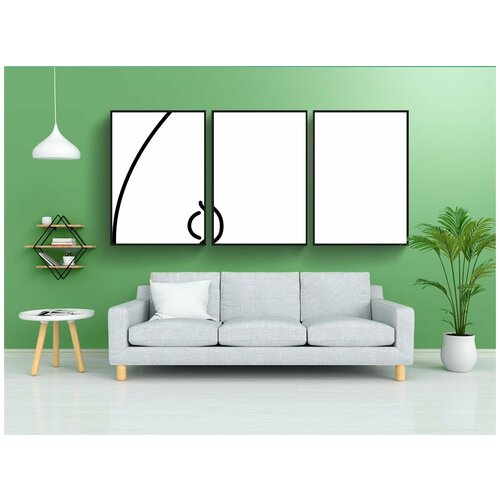 фото Набор модулных постеров для интерьера "беременность, женщина, леди" 60x90 см. в тубусе, без рамки lotsprints